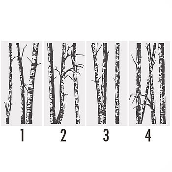 Silver Birch Trees Vinyl Wall Sticker, 4 of 6