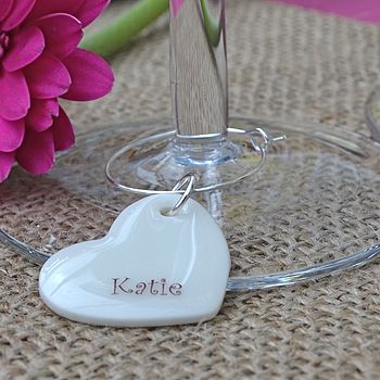 Set Of 10 Personalised Party Glass Charms, 6 of 8
