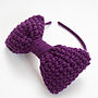 Crocheted Bow Headband, thumbnail 2 of 4