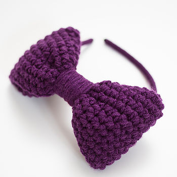 Crocheted Bow Headband, 2 of 4