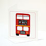 New Baby Card: Personalised Red Bus, thumbnail 3 of 6
