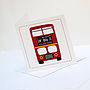 New Baby Card: Personalised Red Bus, thumbnail 4 of 6