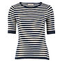 Breton Cotton Knitted Navy Top, thumbnail 1 of 2