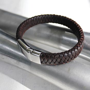 Men's Plaited Bolo Leather Bracelet, 2 of 3