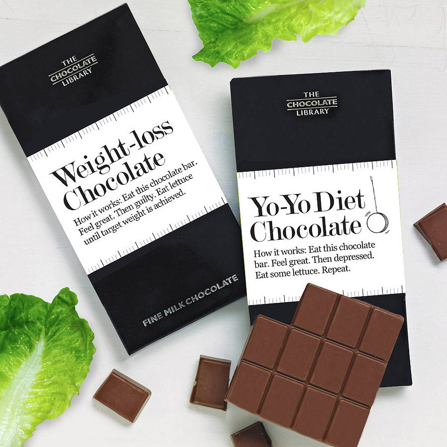 Weight Loss Chocolate By Quirky Chocolate Notonthehighstreet Com