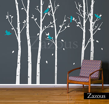 Urban Forest White Wall Stickers, 3 of 4