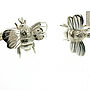 Sterling Silver Or Gold Vermeil Bumble Bee Cufflinks, thumbnail 1 of 6