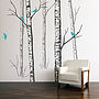 Wall Stickers: Birch Forest Grey, thumbnail 2 of 4