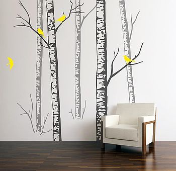 Wall Stickers: Birch Forest Grey, 4 of 4