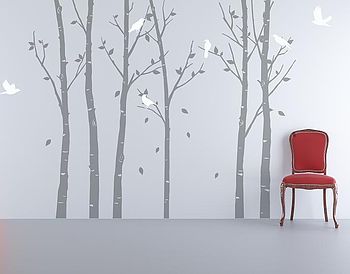 Wall Stickers: Urban Forest Grey, 2 of 4