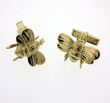 Sterling Silver Or Gold Vermeil Bumble Bee Cufflinks, 3 of 6