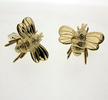 Sterling Silver Or Gold Vermeil Bumble Bee Cufflinks, 4 of 6