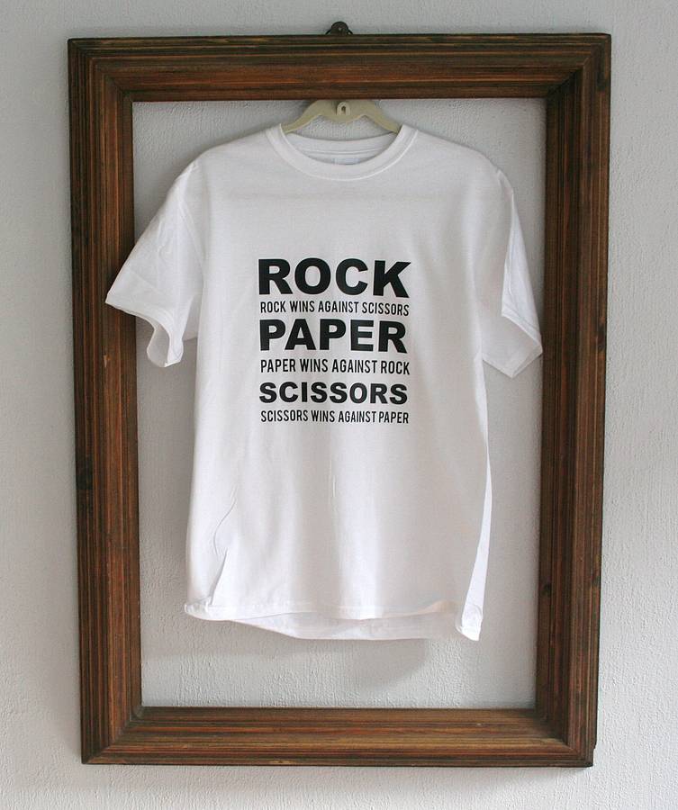 'Rock Paper Scissors' T Shirt, 1 of 2