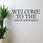 'Welcome' Personalised Vinyl Wall Sticker, thumbnail 3 of 6