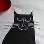 Happy Cat Tea Towel, thumbnail 1 of 8