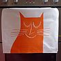 Happy Cat Tea Towel, thumbnail 2 of 8