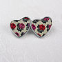 Rose Double Heart Brooch, thumbnail 1 of 4