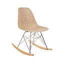 Modern Rocking Chair, Organic Coconut Basket Weave Seat By Cielshop