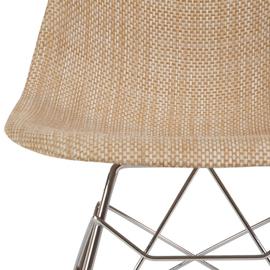 Modern Rocking Chair, Organic Coconut Basket Weave Seat By Cielshop