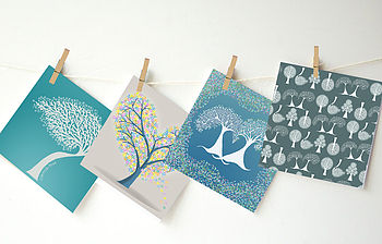 Illustrated Tree Greetings Cards, 3 of 8