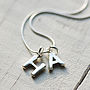 Chunky Silver Initial Necklace, thumbnail 2 of 6