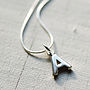 Chunky Silver Initial Necklace, thumbnail 3 of 6