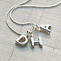 Chunky Silver Initial Necklace, thumbnail 1 of 6