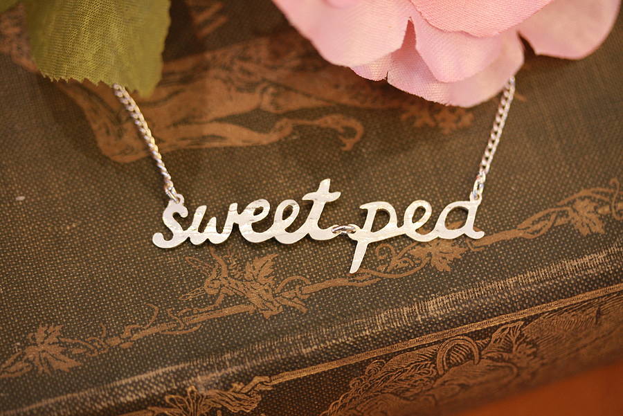 Personalised Handmade Silver Words Necklace By Jemima Lumley Jewellery