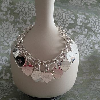 Personalised Sterling Silver Loved Ones Charm Bracelet, 9 of 11