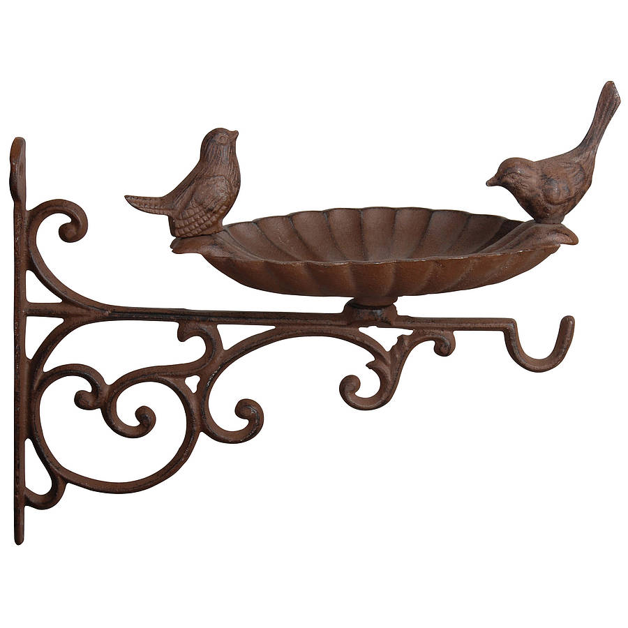 cast iron wall mounted bird bath by dibor