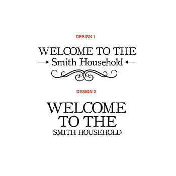 'Welcome' Personalised Vinyl Wall Sticker, 4 of 6