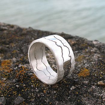 Personalised Double Coastline Ring, 3 of 9