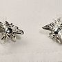 Bee Stud Earrings In Sterling Silver, thumbnail 2 of 2