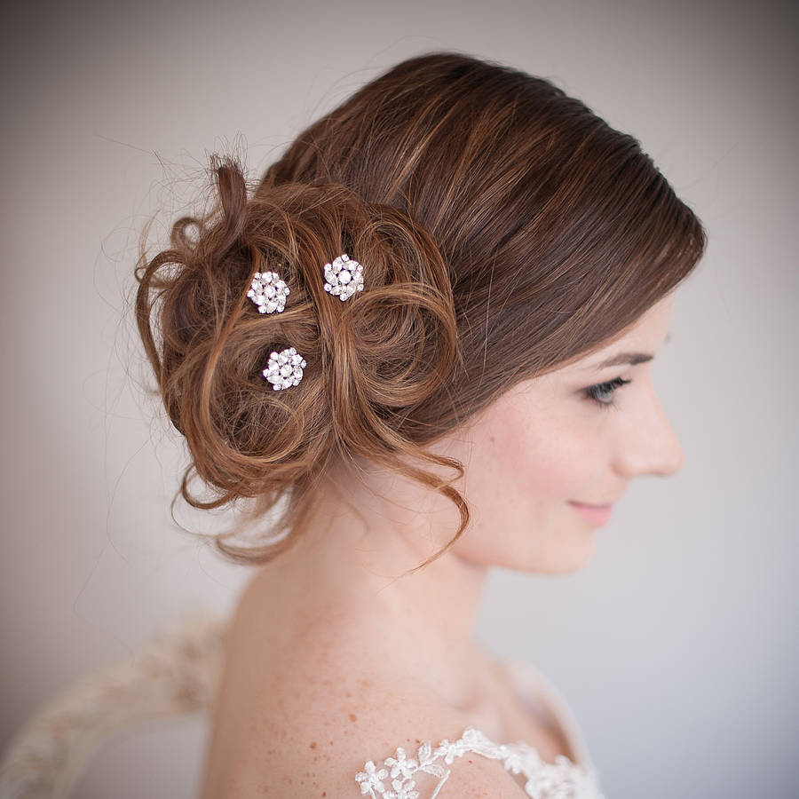 sparkly hair pins wedding