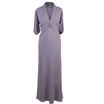 Purple Smoke Sable Crepe Maxi Dress By Nancy Mac | notonthehighstreet.com