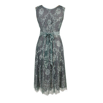 Special Occasion Lace Dress Reef Green And Teal, 3 of 5