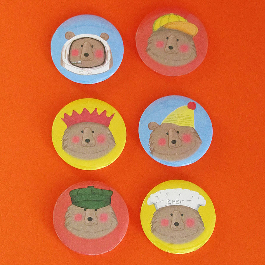 six kids bear badges by thebigforest | notonthehighstreet.com