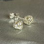 Handmade Silver Lovers Knot Stud Earrings, thumbnail 3 of 7