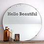 'Hello Beautiful' Mirror Sticker, thumbnail 2 of 8