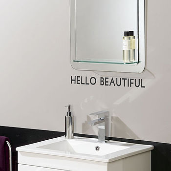 'Hello Beautiful' Mirror Sticker, 6 of 8