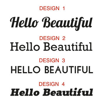 'Hello Beautiful' Mirror Sticker, 4 of 8