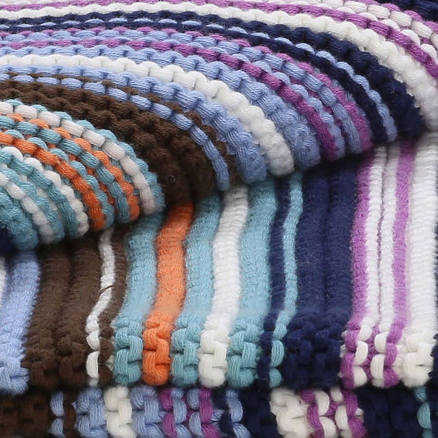 Baby Boys Funky Knitted Blanket By Award Winning Lilly