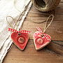 Two Poppy Ceramic Hearts, thumbnail 1 of 7