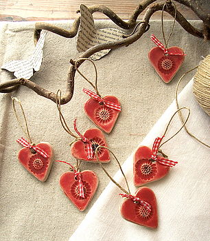 Two Poppy Ceramic Hearts, 3 of 7