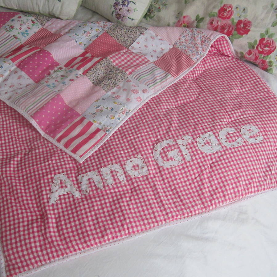 Patchwork Quilt Personalised Girls And Boys, 1 of 10
