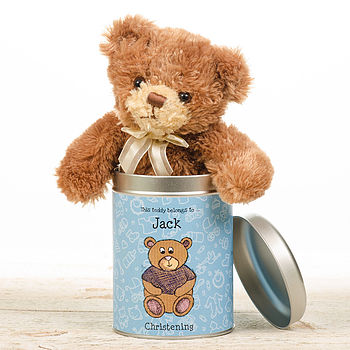 personalised christening bear