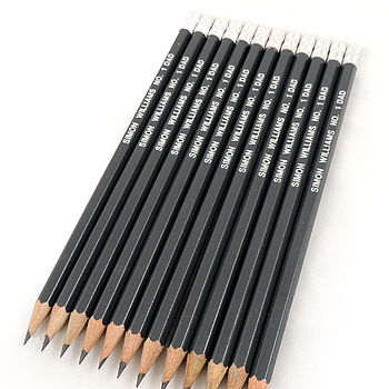 12 Personalised Mum Or Dad Pencils By Able Labels