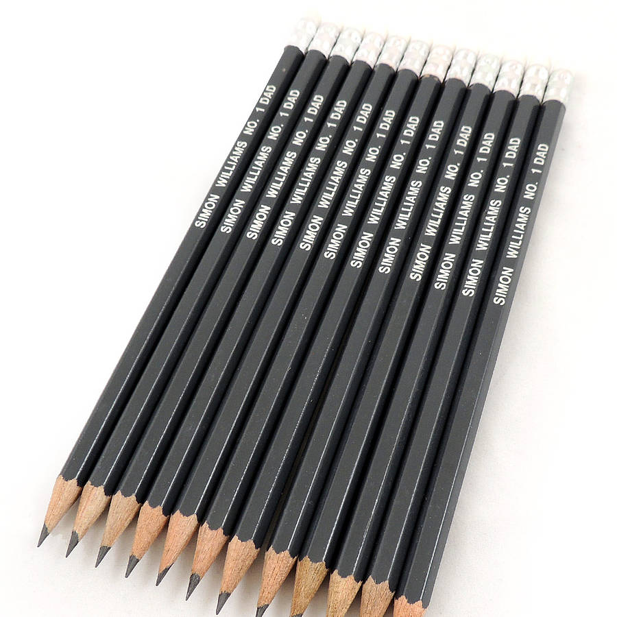 12 Personalised Mum Or Dad Pencils By Able Labels | notonthehighstreet.com