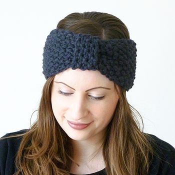 knitted turban knot headband by miss knit nat | notonthehighstreet.com