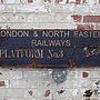 Vintage Railway Platform Hook Sign Board, thumbnail 1 of 4